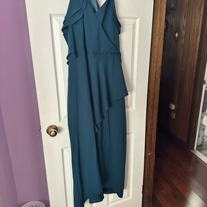 Elegant Teal Sleeveless Dress